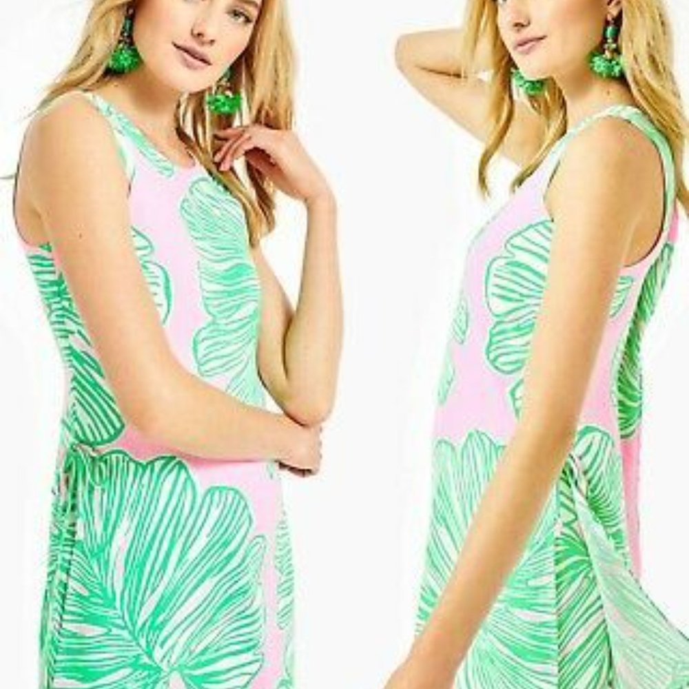 Lilly Pulitzer Donna Romper Mandevilla Baby Who Let the Fronds Out - 0